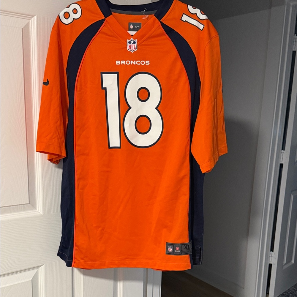NFL Nike Peyton Manning  Orange and Navy Jersey